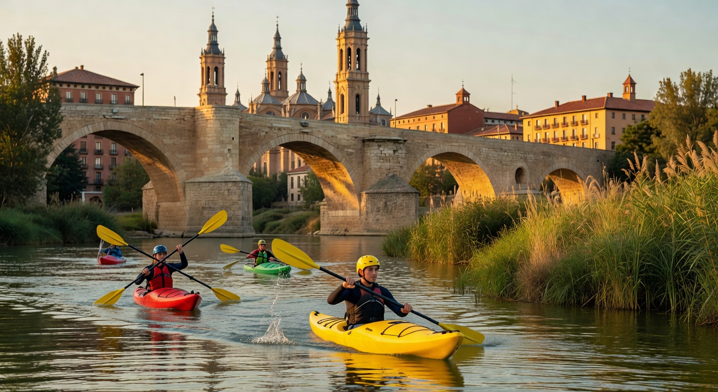 Kayak en el río Ebro